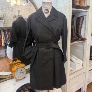 Trench vintage anni ‘60 doppiopetto in gabardin