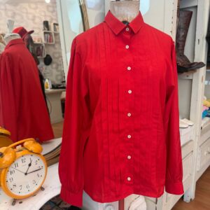 Camicia vintage rossa con pinces