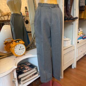 Pantaloni vintage grigi con pinces