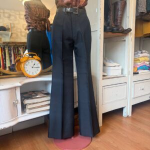 Pantaloni vintage anni '70 a zampa neri