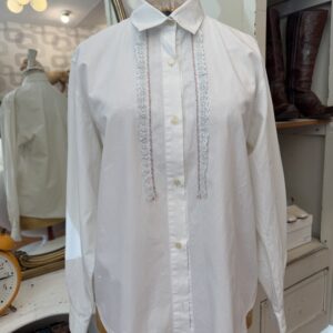 Camicia folk pizzo sangallo