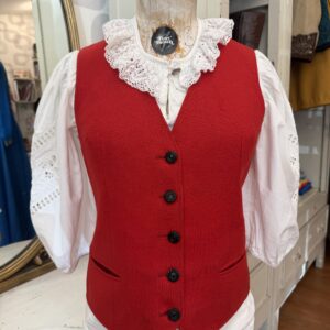 Panciotto gilet in lana cotta rosso